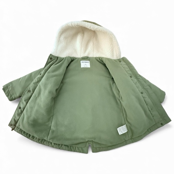 Old Navy Olive Hooded Parka - Picture 2 of 4